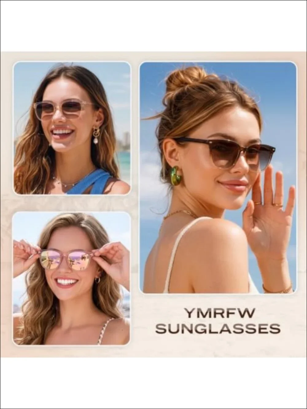 Oversized Polarized Retro Sunglasses UV400 Full Frame Wrap Around